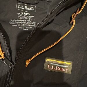 L.L. Bean Black Jacket with Brown Drawstrings